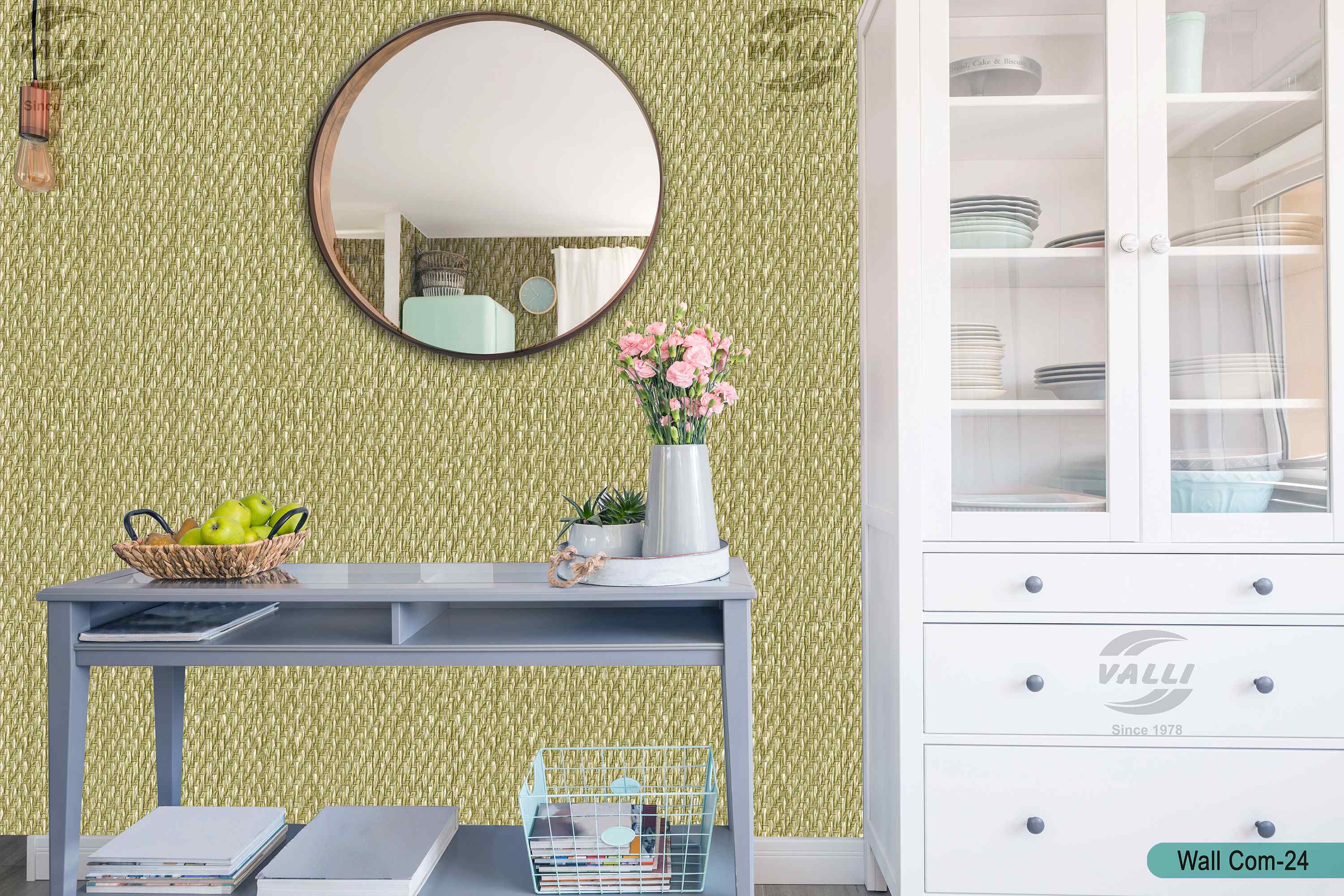 Self design wallpaper green family color || Valli & Co, Salem